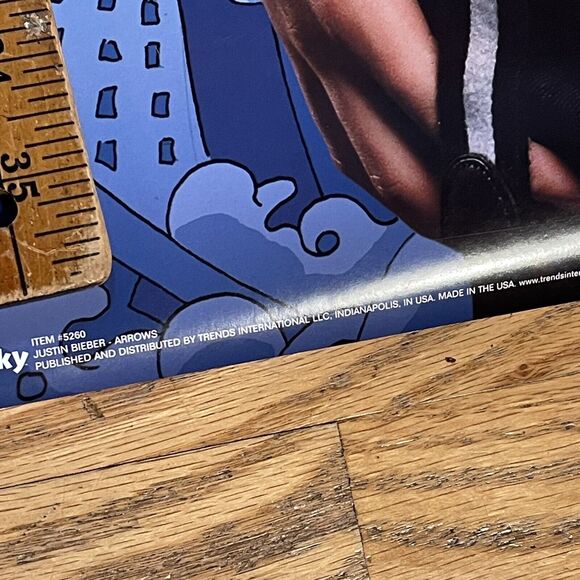 Justin Bieber Arrows Music Poster 22.5 x 34 Out of Print New Old Stock - Picture 3 of 8